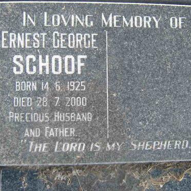 SCHOOF Ernest George 1925-2000