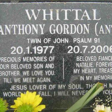 WHITTAL Anthony Gordon 1977-2006