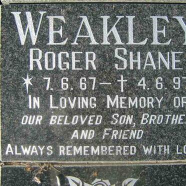 WEAKLEY Roger Shane 1967-1997
