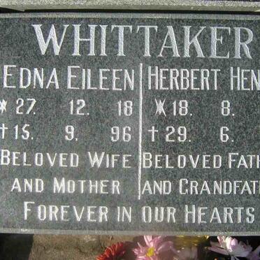 WHITTAKER  Herbert Henry 1914-2007 &amp; Edna Eileen 1918-1996