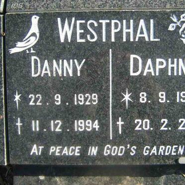 WESTPHAL Danny 1929-1994 &amp; Daphne 1938-2006