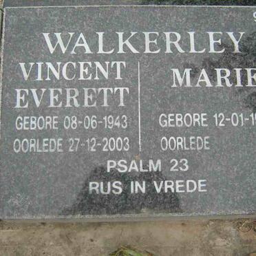 WALKERLEY Vincent Everett 1943-2003
