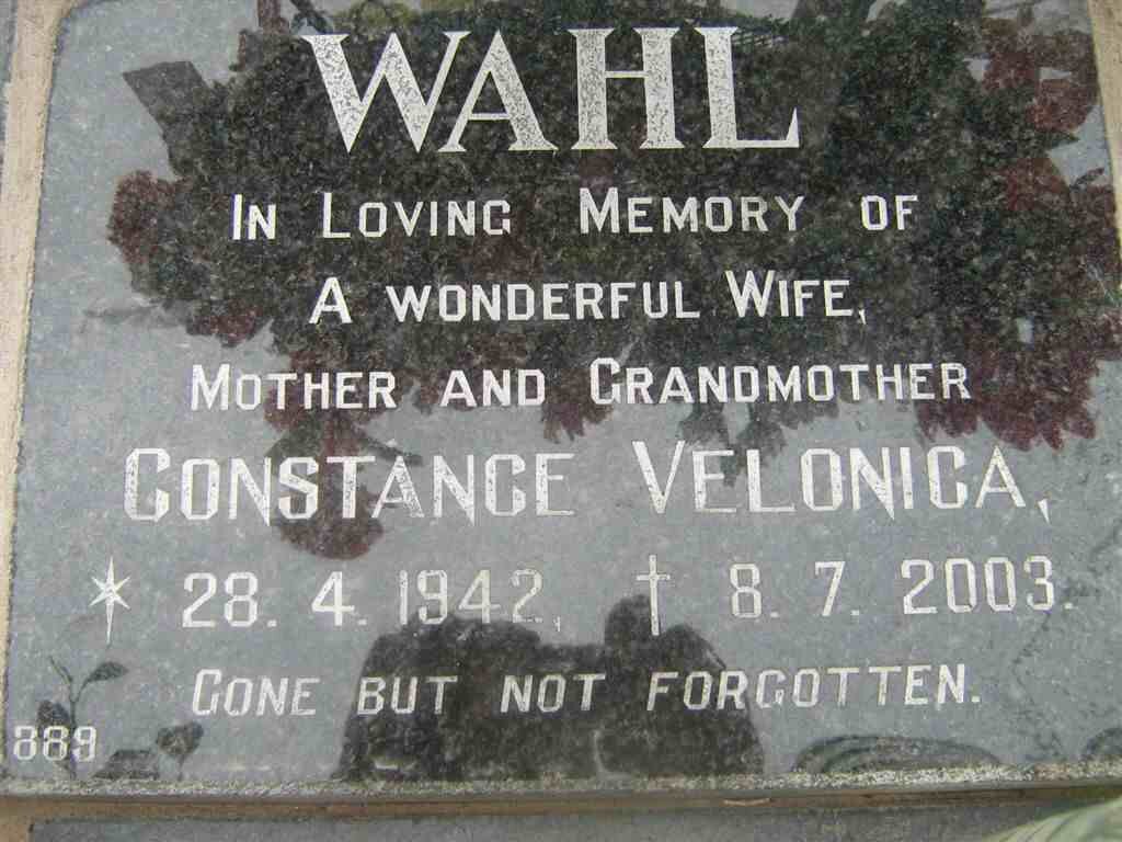 WAHL Constance Velonica 1942-2003