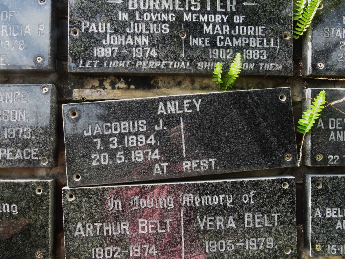 ANLEY Jacobus J. 1894-1974