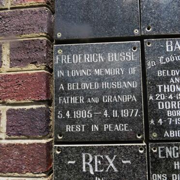 BUSSE Frederick 1905-1977