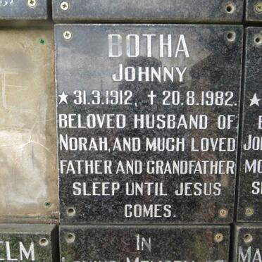 BOTHA Johnny 1912-1982
