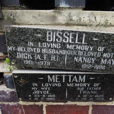 BISSELL A.F.H. 1901-1979 &amp; Nancy May 1912-1986