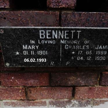 BENNETT Charles James 1899-1930 &amp; Mary 1901-1993