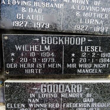 BOCKHOOP Wilhelm 1904-1979 &amp; Liesel 1910-1984
