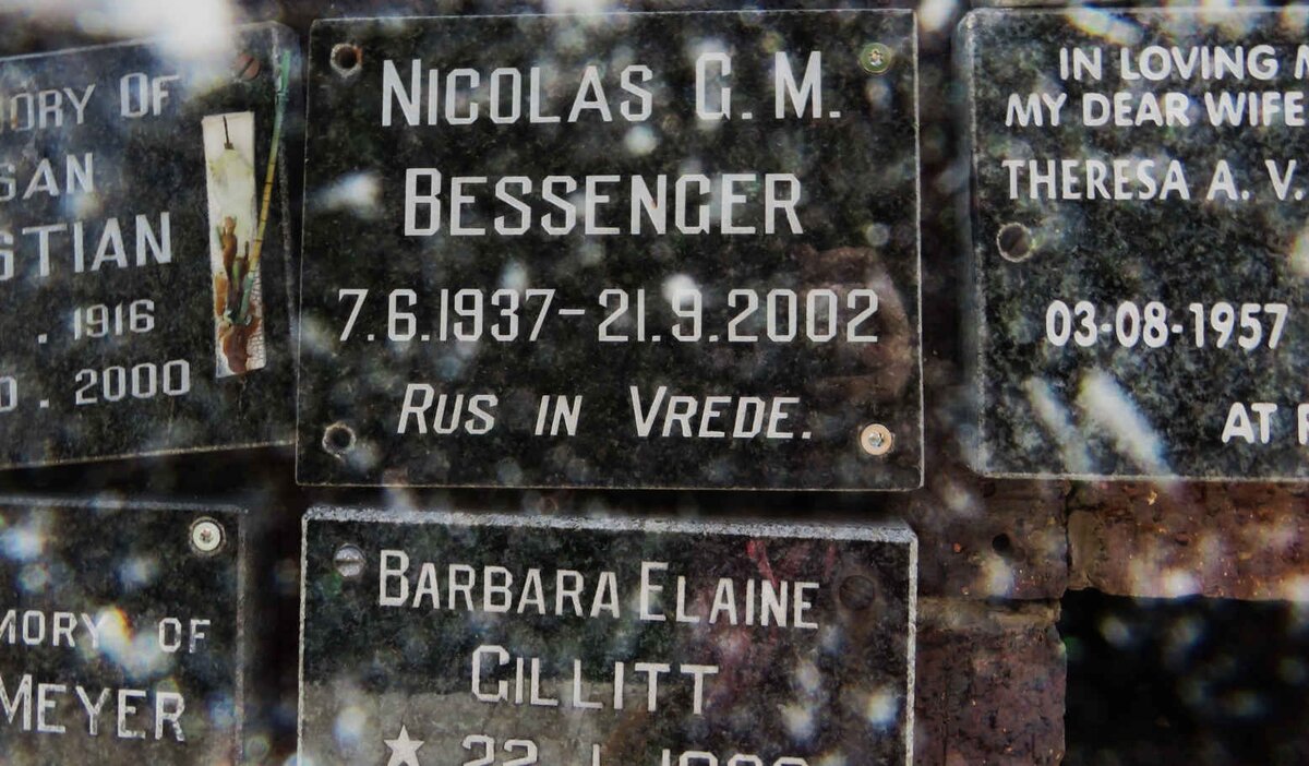 BESSENGER Nicolas G.M. 1937-2002