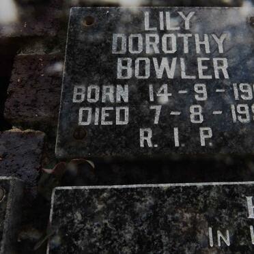 BOWLER Lily Dorothy 1901-1991