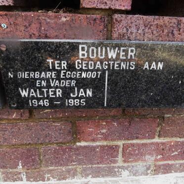 BOUWER Walter Jan 1946-1985