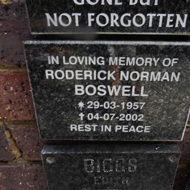 BOSWELL Roderick Norman 1957-2002
