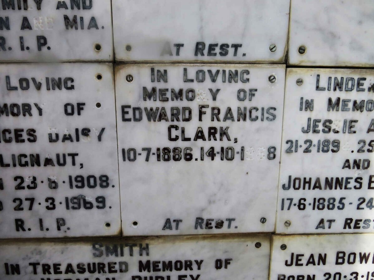 CLARK Edward Francis 1886-1968
