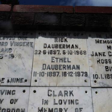 DAUBERMAN Rick 1897-1968 &amp; Ethel 1897-1979