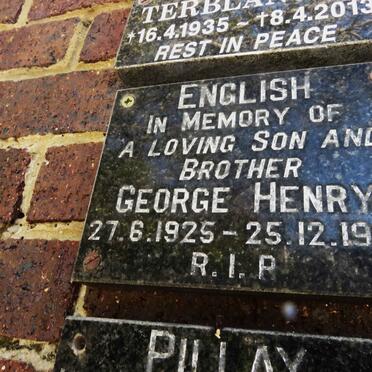 ENGLISH George Henry 1925-1986