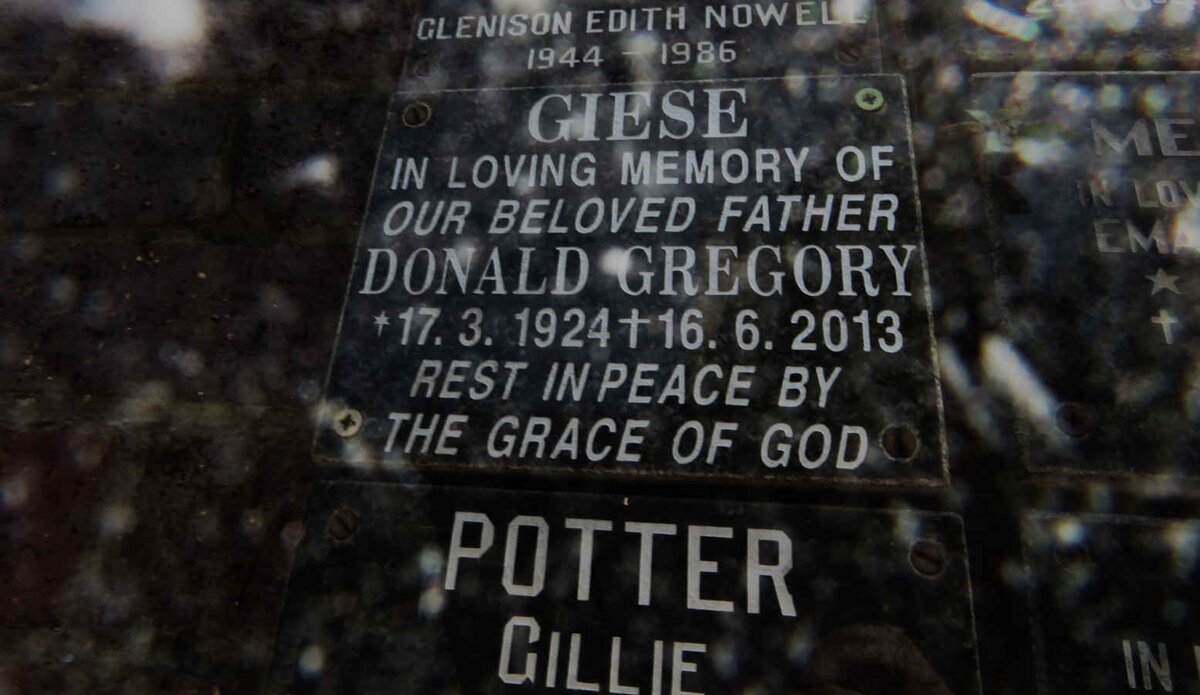 GIESE Donald Gregory 1924-2013