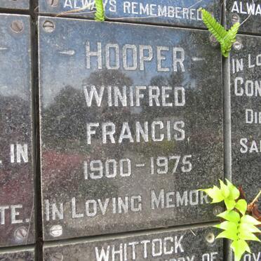 HOOPER Winifred Francis 1900-1975
