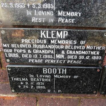 KLEMP Louis -1985 &amp; Min -1993