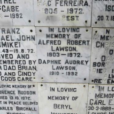 LAWSON Alfred Robert 1903-1972 &amp; Daphne Audrey 1910-1992