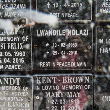 NDLAZI Lwandile 1980-2016