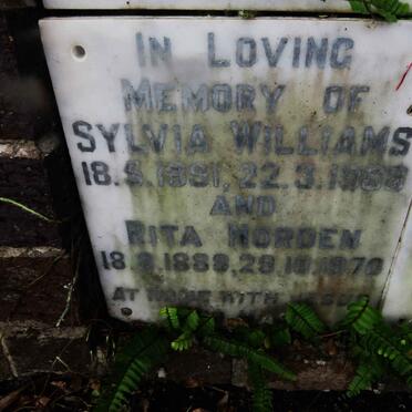 NORDON Rita 1888-1970 :: WILLIAMS Sylvia 1891-1966