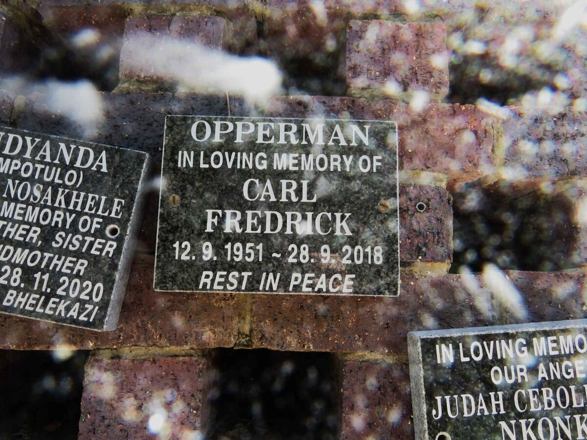 OPPERMAN Carl Frederick 1951-2018