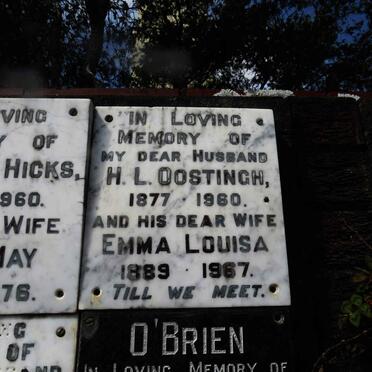 OOSTINGH H.L. 1877-1960 &amp; Emma Louisa 1889-1967