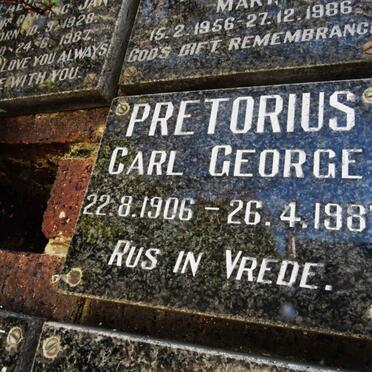 PRETORIUS Carl George 1906-1987
