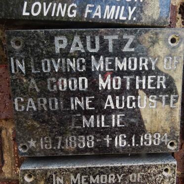 PAUTZ Caroline Auguste Emilie 1898-1984
