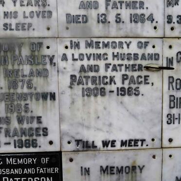 PAGE Patrick 1906-1965