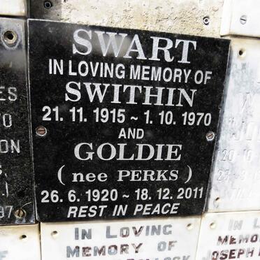 SWART Swithin 1915-1970 &amp; Goldie PERKS 1920-2011