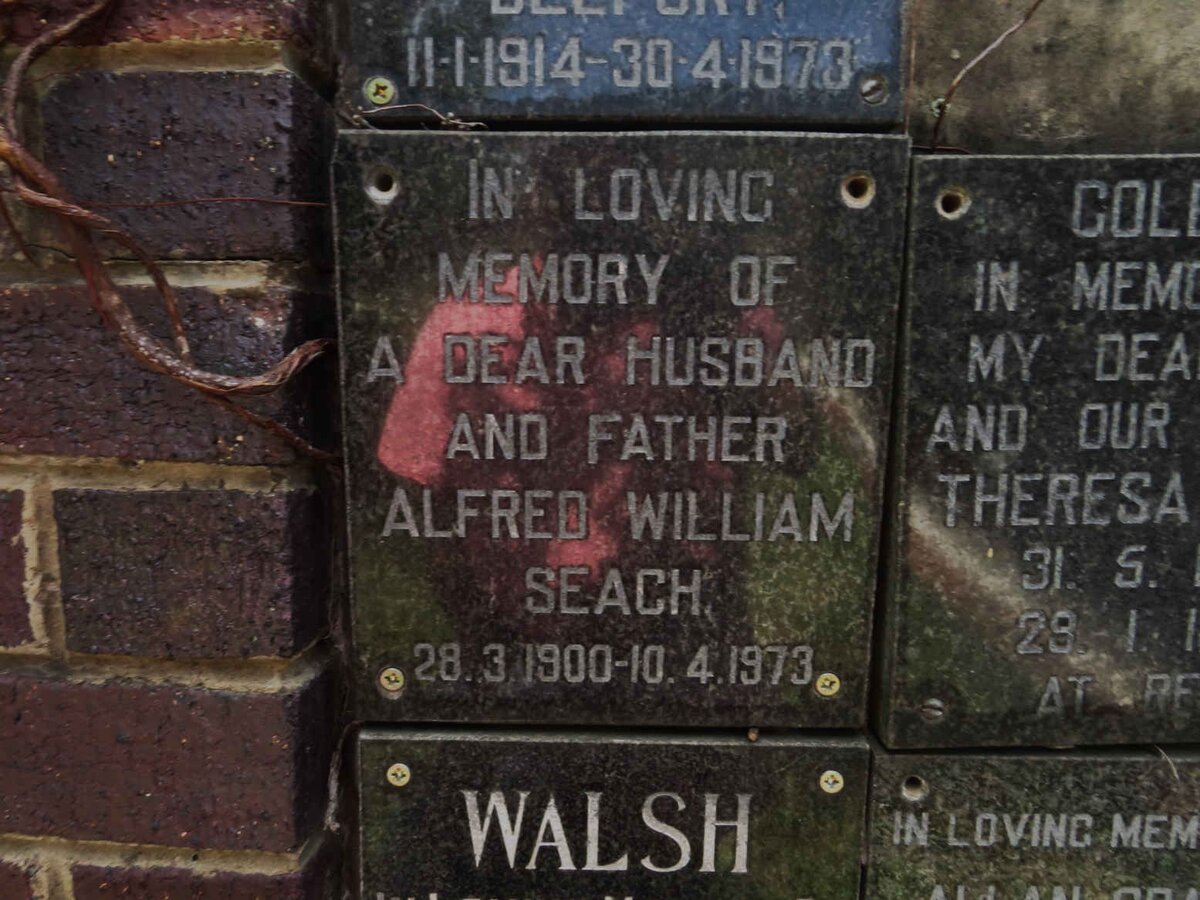 SEACH Alfred William 1900-1973