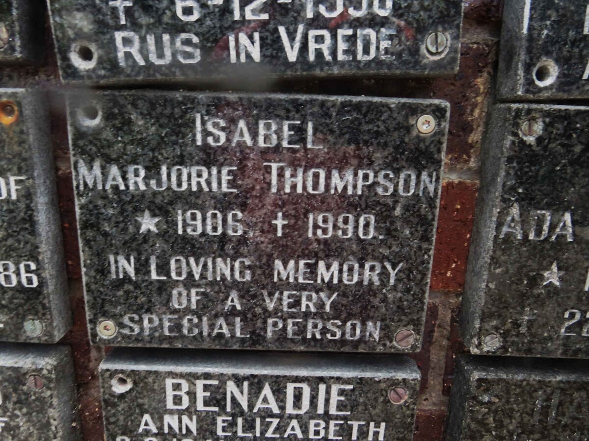THOMPSON Isabel Marjorie 1906-1990