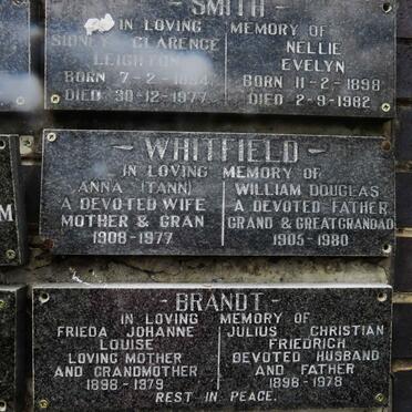 WHITFIELD William Douglas 1905-1980 &amp; Anna 1908-1977
