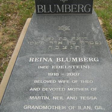 BLUMBERG Reina nee EDELSTEIN 1918-2007