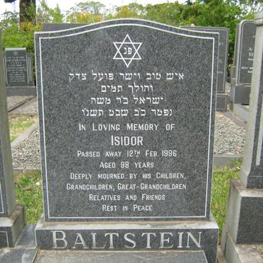 BALTSTEIN Isidor -1996 