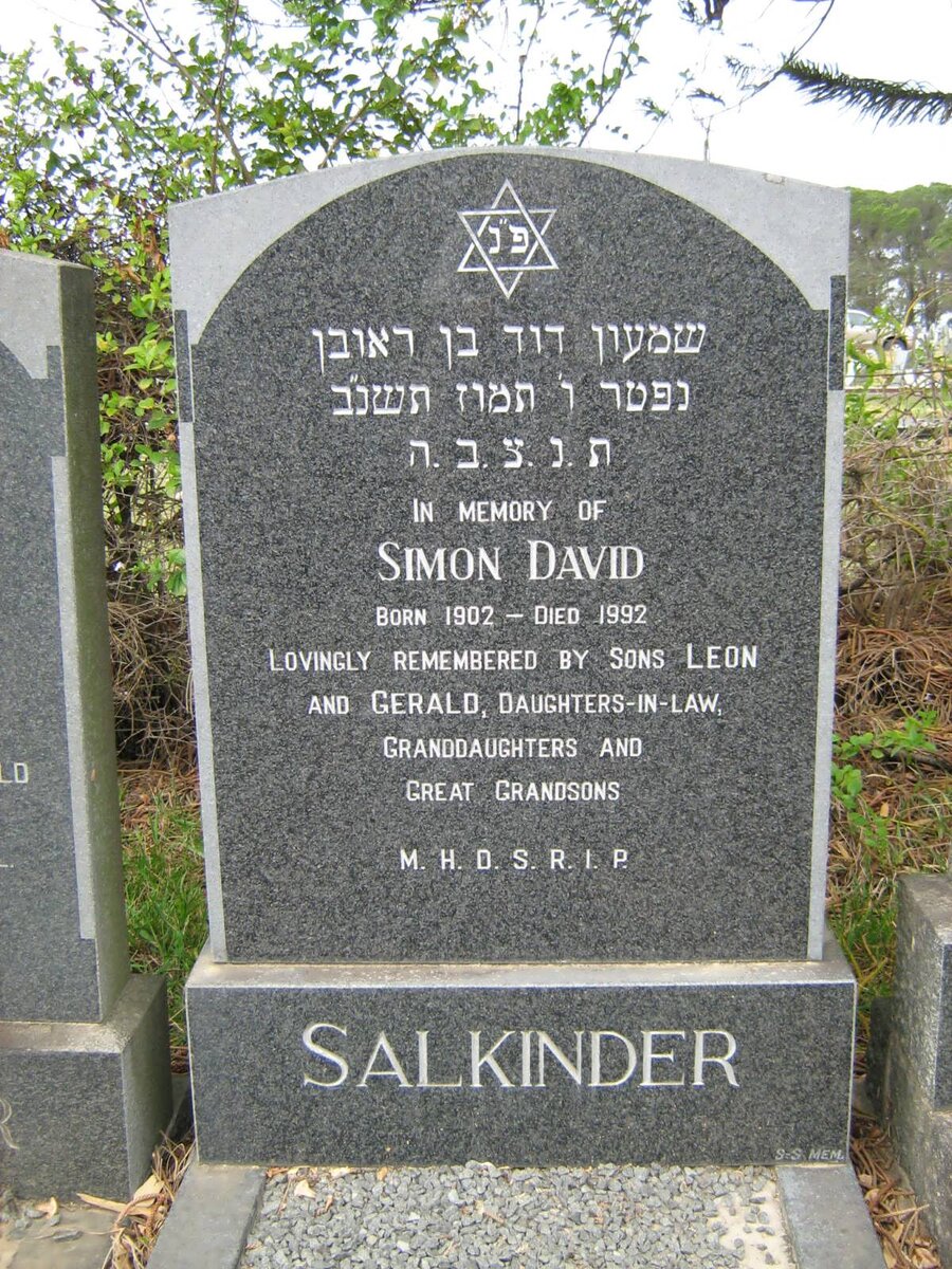 SALKINDER Simon David 1902-1992