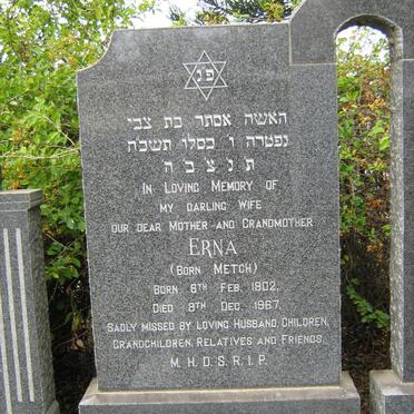 SONNENSCHEIN Erna born METCH 1902-1967