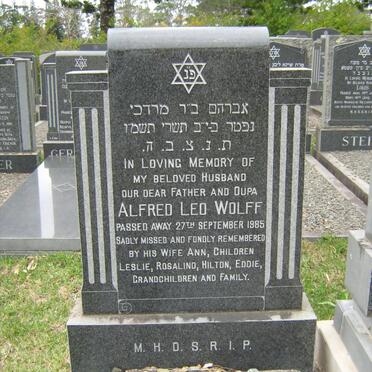 WOLFF Alfred Leo -1985