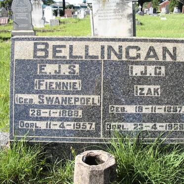 BELLINGAN I.J.G. 1887-1969 &amp; E.J.S. SWANEPOEL 1888-1957