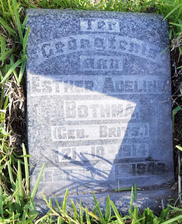 BOTHMA Esther Adeline nee BRITS 1914-1943