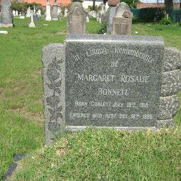 BONNETT Margaret Rosalie nee CORLET 1915-1955
