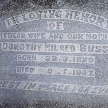 BUSSE Dorothy Milred 1920-1947