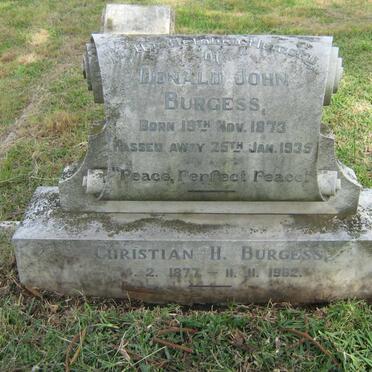 BURGESS Donald John 1873-1935 :: BURGESS Christian H. 1877-1962