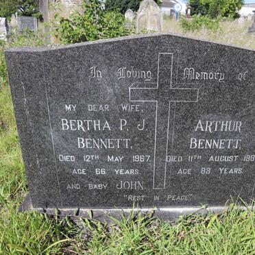 BENNETT Arthur -1981 &amp; Bertha P.J. -1967 :: BENNETT John