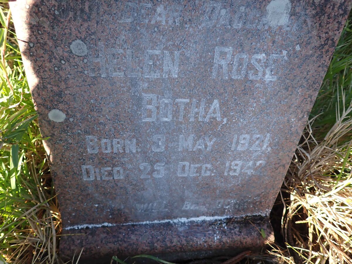 BOTHA Helen Rose 1921-1942