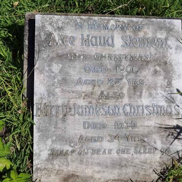 CHRISTMAS Harry Jameson -1930 :: SLEMENT Alice Maud nee CHRISTMAS -1901