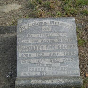 COOPER George 1865-1955 &amp; Margaret Ann 1864-1942