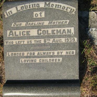 COLEMAN Alice -1939